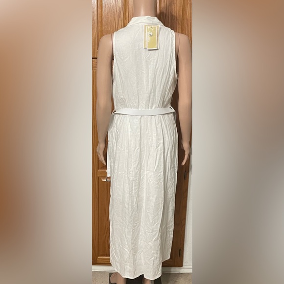 Michael Kors Petite Belted -Button Down Maxi Dress - Picture 5 of 7